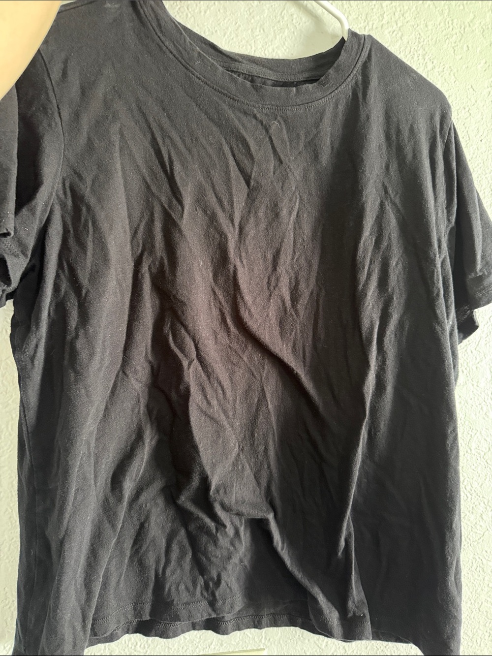 a.n.a Black Short Sleeve Crewneck Tee